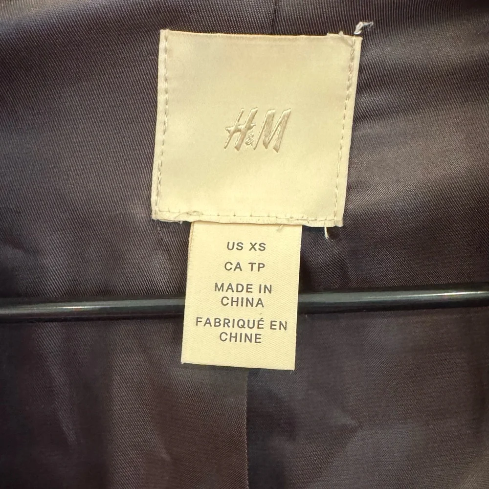 H&M Charcoal Long Teddy Coat - Picture 2 of 4